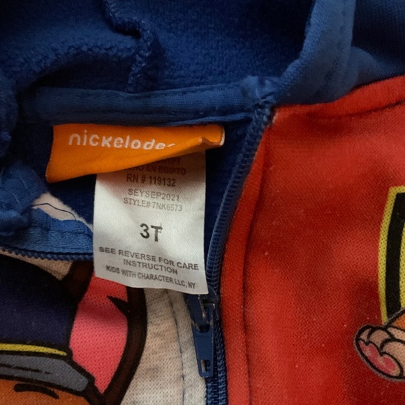 Paw Patrol Kids Hoodie - Blue, Red, and Gray with Character Graphics - Picture 2 of 4